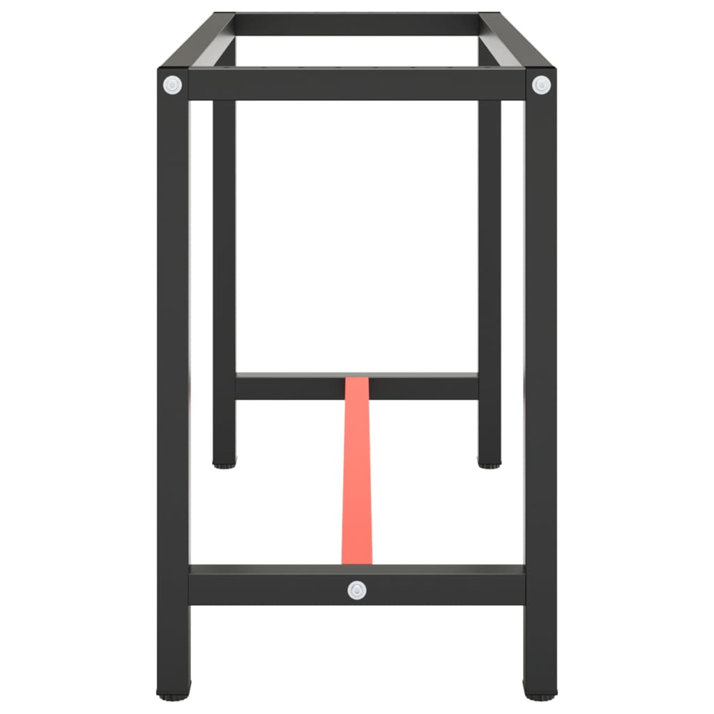 Werkbankframe Metaal Matzwart En Matrood 110 x 50 x 79 cm Met 1 stang