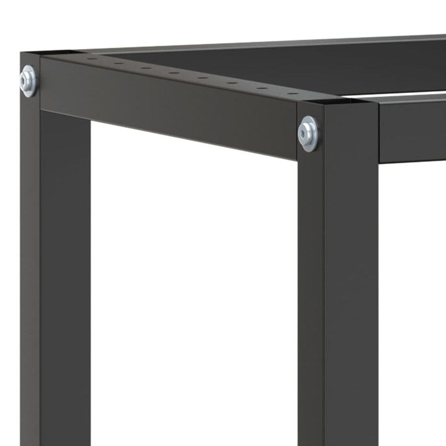 Werkbankframe Metaal Matzwart En Matrood 110 x 50 x 79 cm Met 1 stang