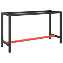 Werkbankframe Metaal Matzwart En Matrood 140 x 50 x 79 cm Met 1 stang