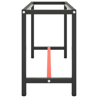 Werkbankframe Metaal Matzwart En Matrood 140 x 50 x 79 cm Met 1 stang