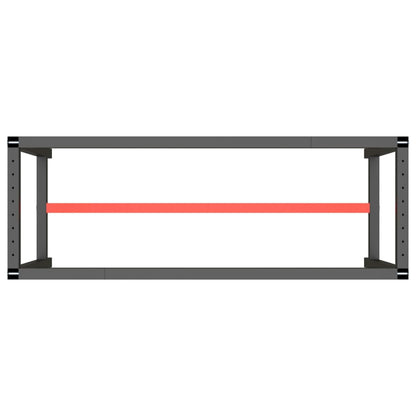 Werkbankframe Metaal Matzwart En Matrood 140 x 50 x 79 cm Met 1 stang