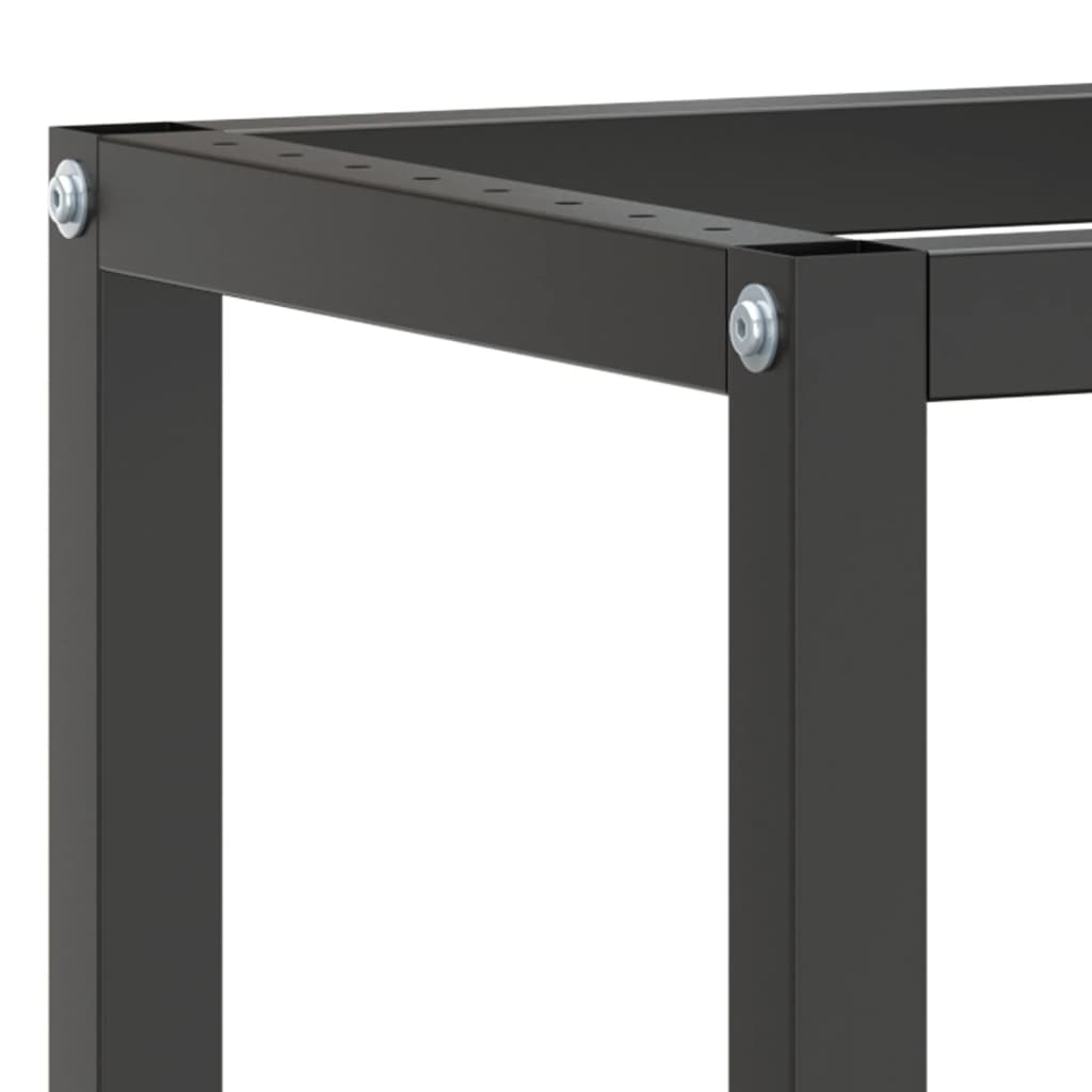 Werkbankframe Metaal Matzwart En Matrood 140 x 50 x 79 cm Met 1 stang