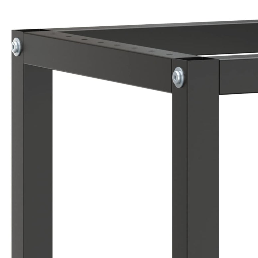 Werkbankframe Metaal Matzwart En Matrood 140 x 50 x 79 cm Met 1 stang