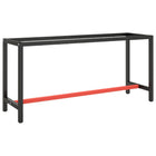 Werkbankframe 170x50x79 cm metaal matzwart matrood
