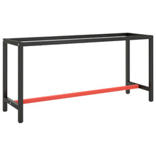 Werkbankframe Metaal Matzwart En Matrood 170 x 50 x 79 cm Met 1 stang