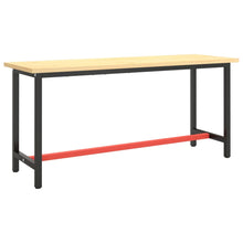 Werkbankframe Metaal Matzwart En Matrood 170 x 50 x 79 cm Met 1 stang