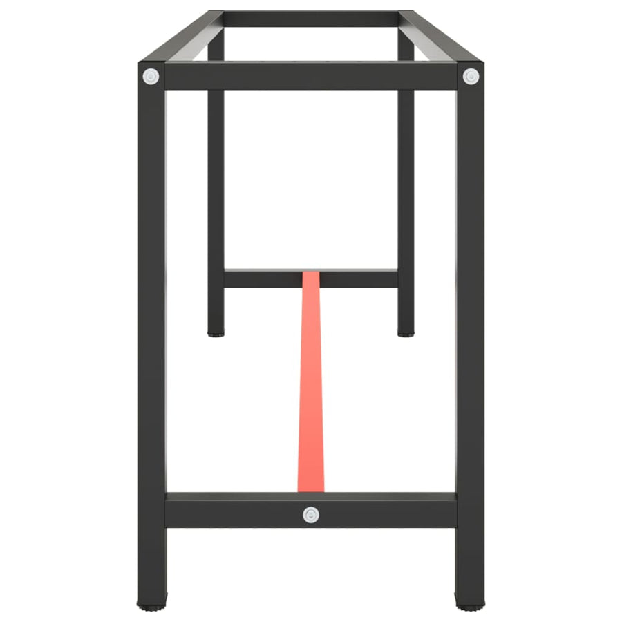 Werkbankframe Metaal Matzwart En Matrood 170 x 50 x 79 cm Met 1 stang