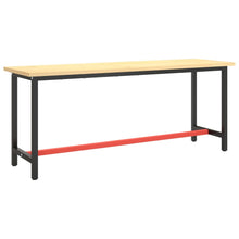 Werkbankframe Metaal Matzwart En Matrood 190 x 50 x 79 cm Met 1 stang