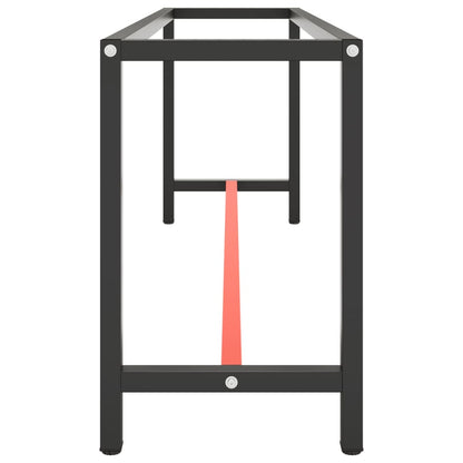 Werkbankframe Metaal Matzwart En Matrood 210 x 50 x 79 cm Met 1 stang