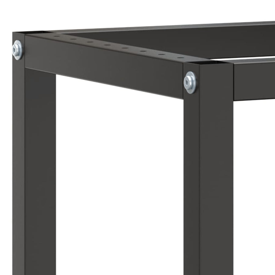 Werkbankframe Metaal Matzwart En Matrood 210 x 50 x 79 cm Met 1 stang
