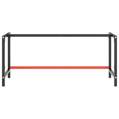 Werkbankframe Metaal Matzwart En Matrood 180 x 57 x 79 cm Met 1 stang