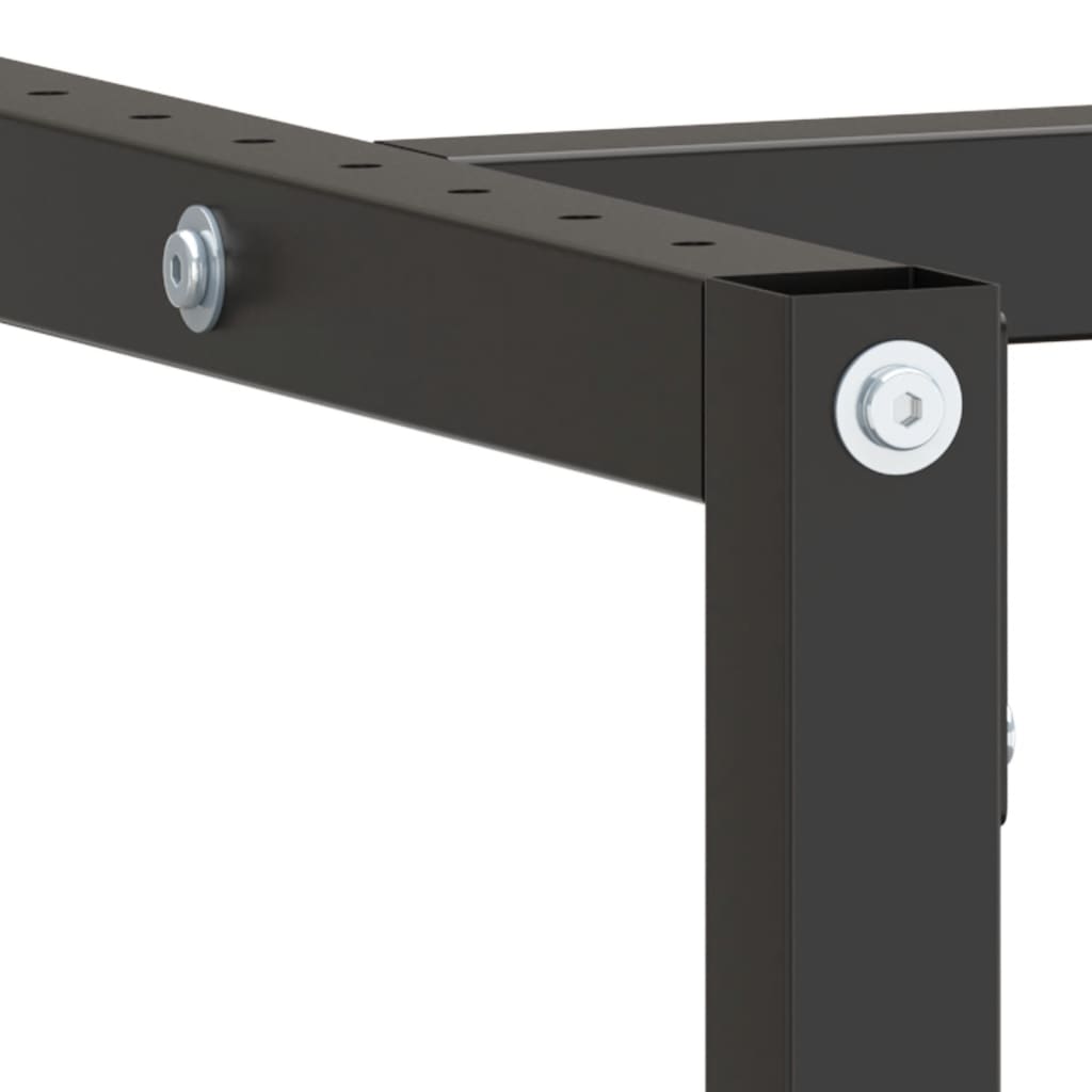 Werkbankframe Metaal Matzwart En Matrood 180 x 57 x 79 cm Met 1 stang