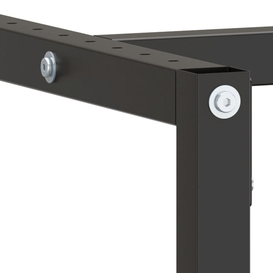 Werkbankframe Metaal Matzwart En Matrood 180 x 57 x 79 cm Met 1 stang