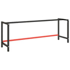 Werkbankframe 220x57x79 cm metaal matzwart matrood
