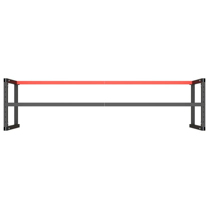 Werkbankframe Metaal Matzwart En Matrood 220 x 57 x 79 cm Met 1 stang