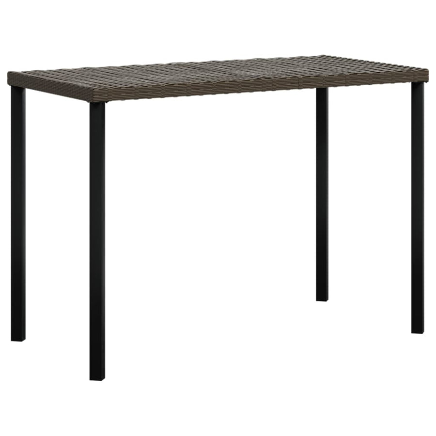 -Delige Loungeset Met Kussens L-Vormig Poly Rattan Bruin