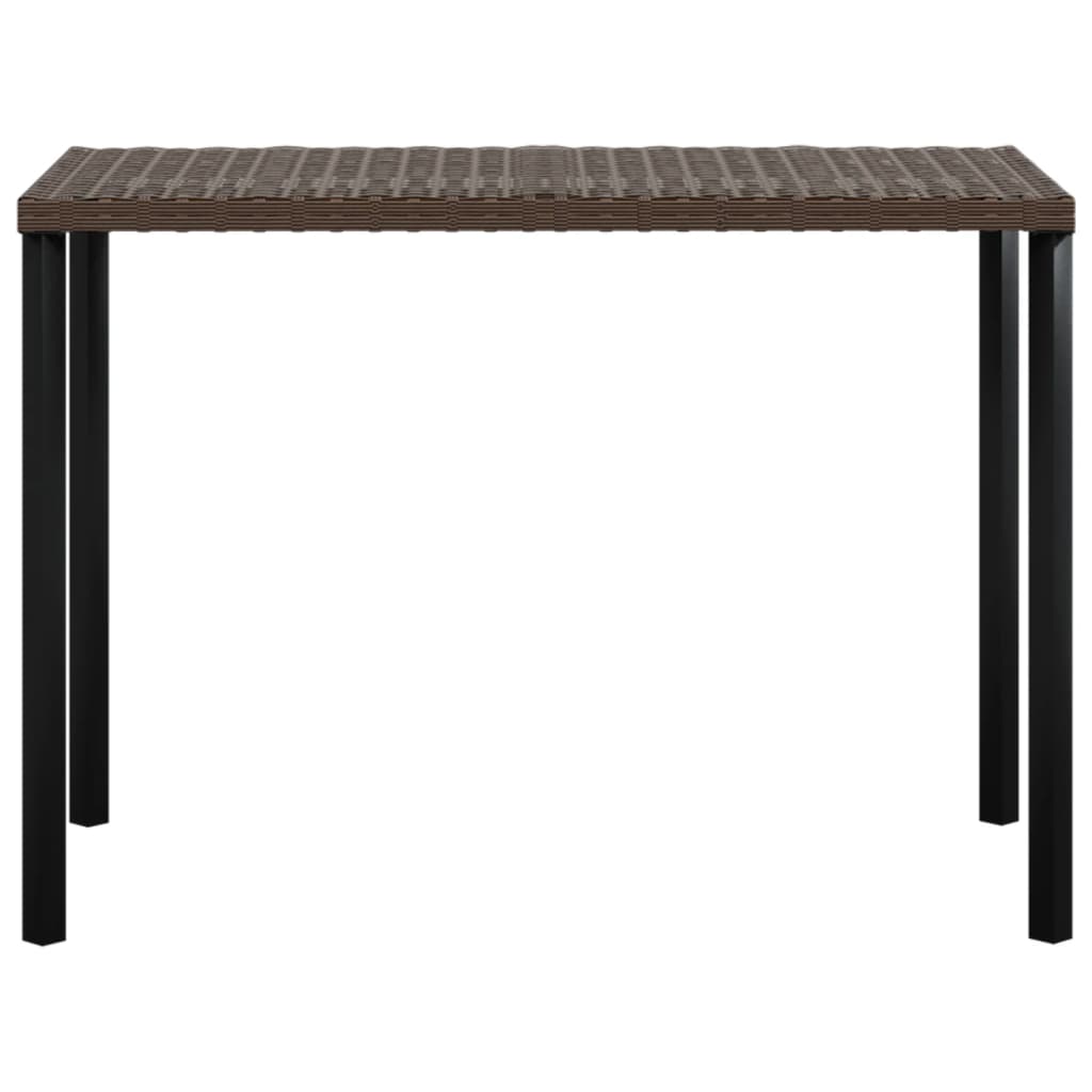 -Delige Loungeset Met Kussens L-Vormig Poly Rattan Bruin