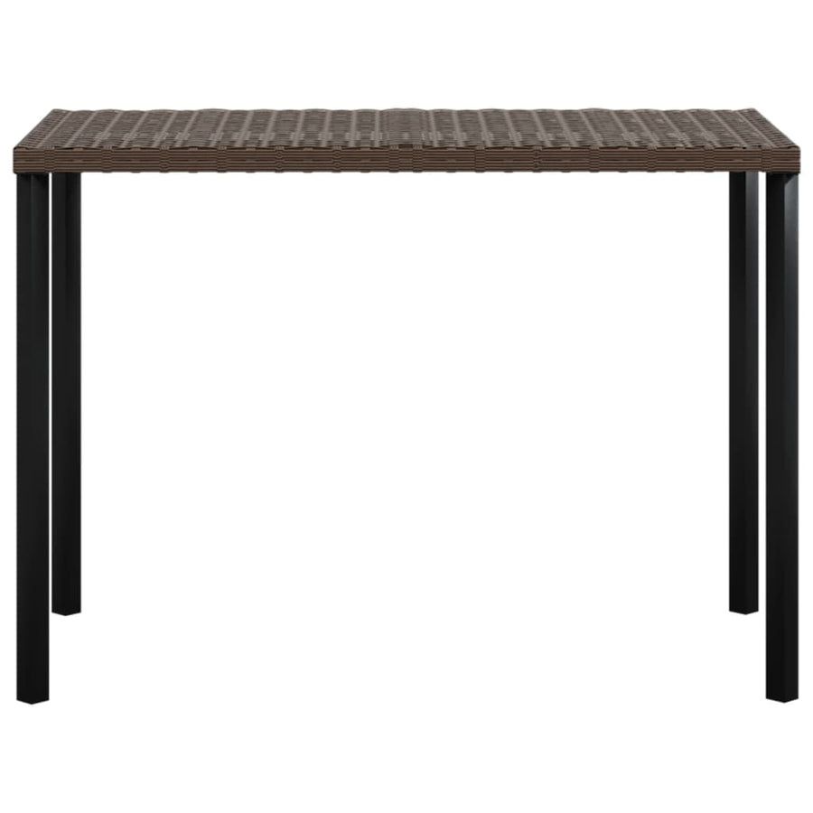 -Delige Loungeset Met Kussens L-Vormig Poly Rattan Bruin