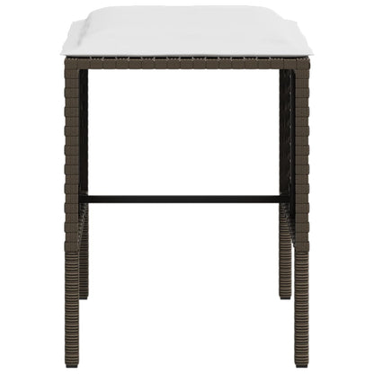-Delige Loungeset Met Kussens L-Vormig Poly Rattan Bruin