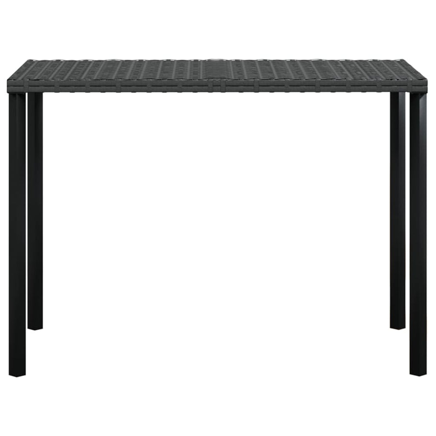 -Delige Loungeset Met Kussens L-Vormig Poly Rattan Zwart