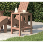 Adirondack Garden Side Table 38x38x46 cm HDPE brown