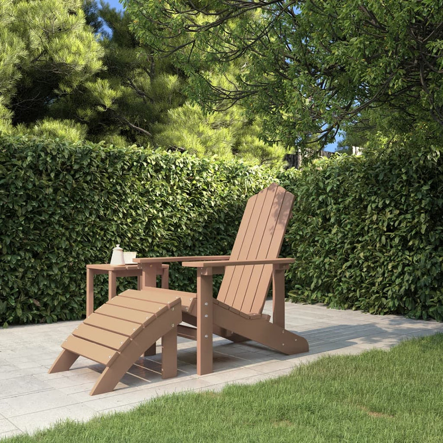 Tuinstoel Adirondack Met Voetenbank Hdpe 1