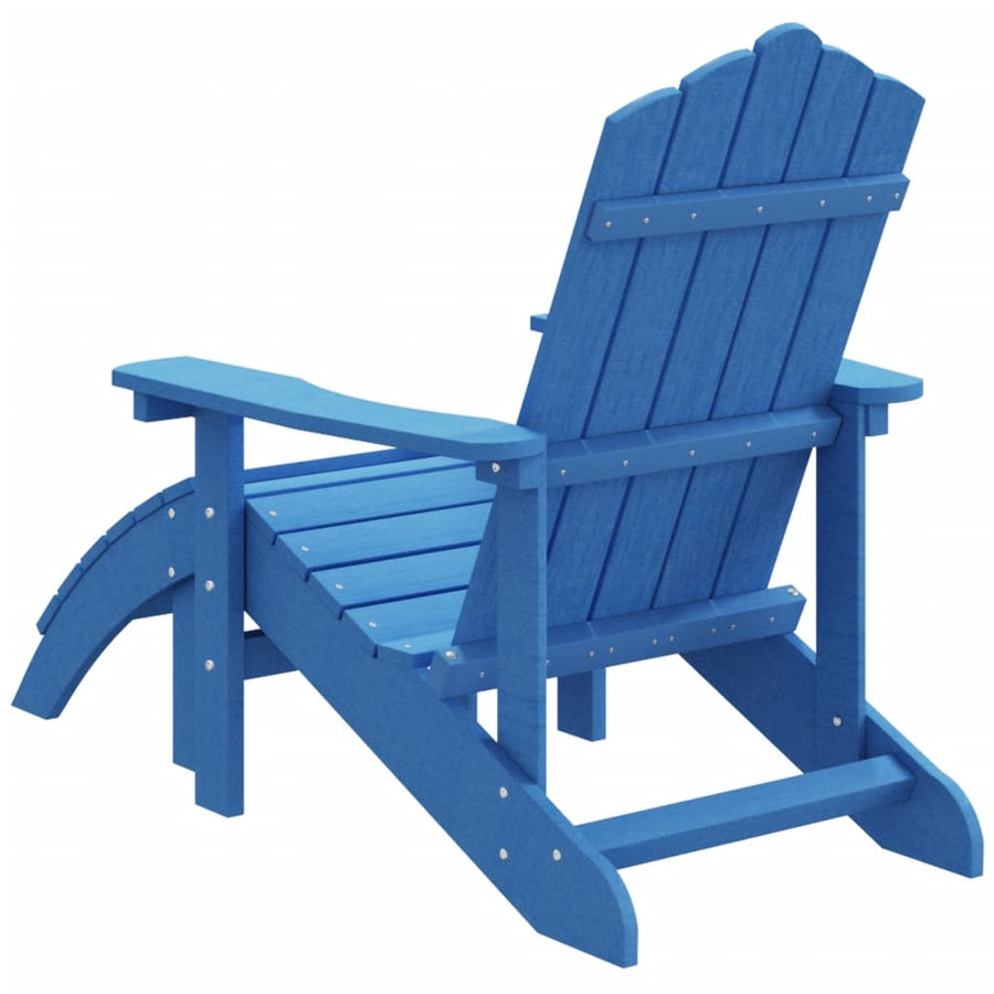 Tuinstoel Adirondack Met Voetenbank Hdpe Aquablauw 1