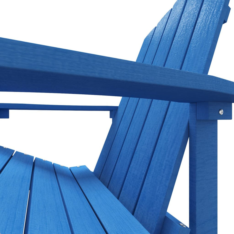 Tuinstoel Adirondack Met Voetenbank Hdpe Aquablauw 1
