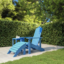 Tuinstoel Adirondack Met Voetenbank Hdpe Aquablauw 1