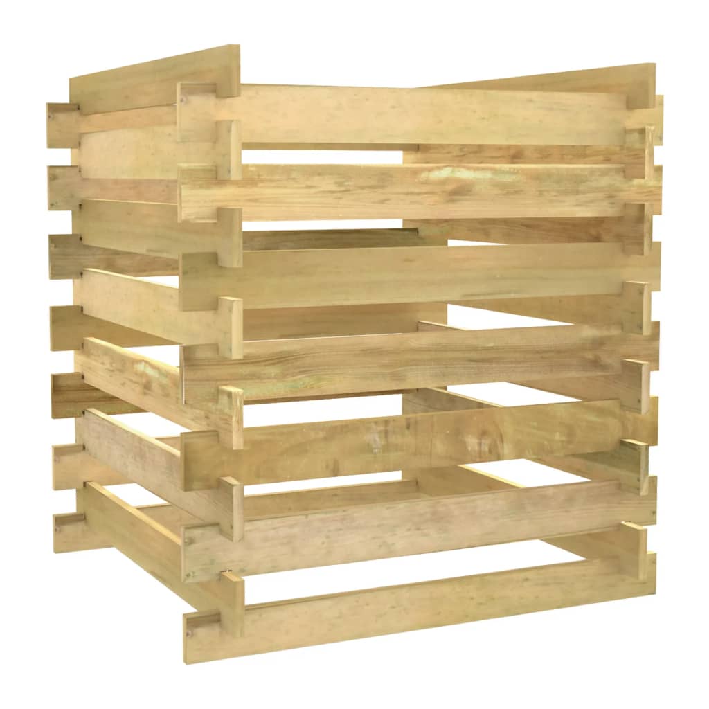 Tuincompostbak Gelat Geïmpregneerd Grenenhout 90 x 90 x 90 cm