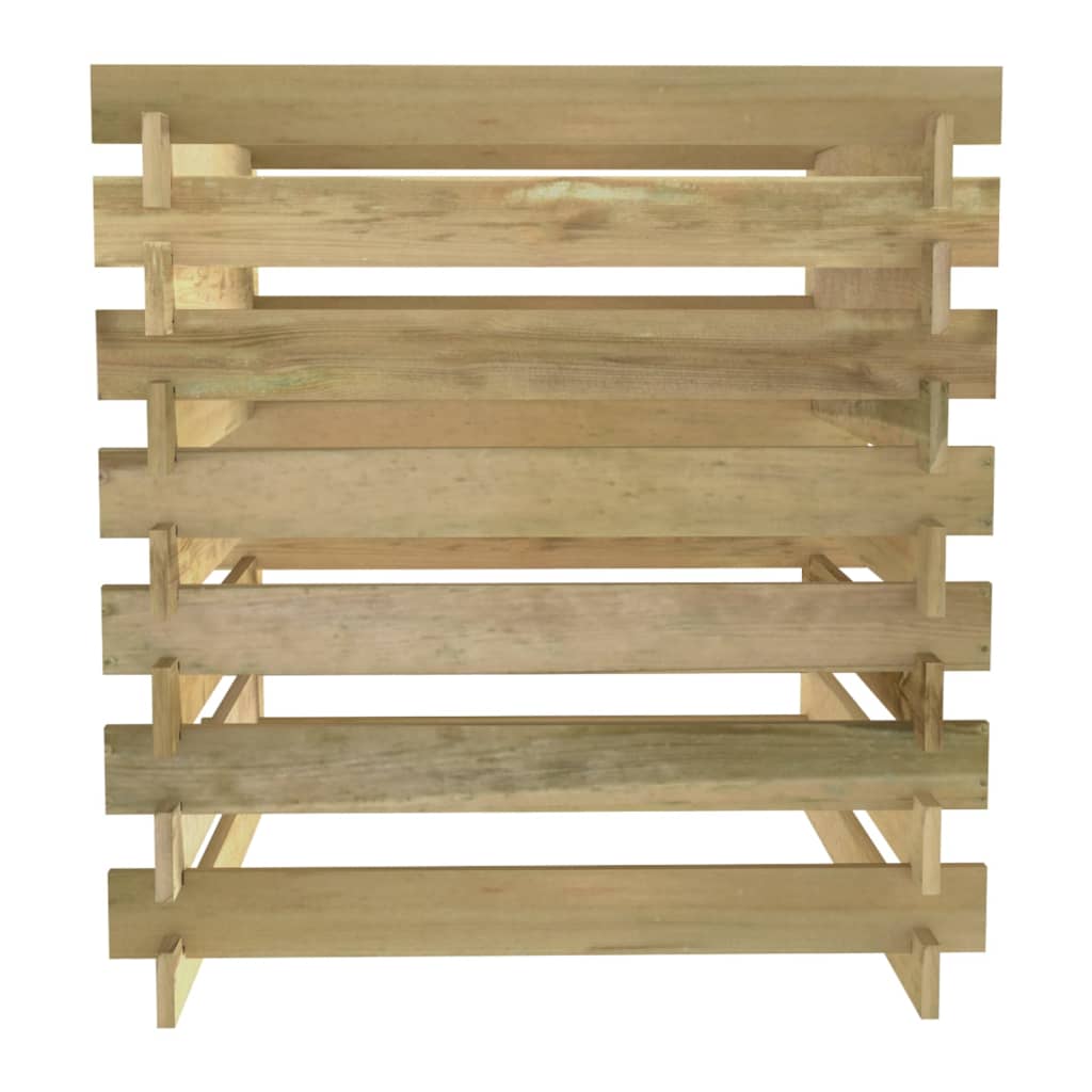 Tuincompostbak Gelat Geïmpregneerd Grenenhout 90 x 90 x 90 cm