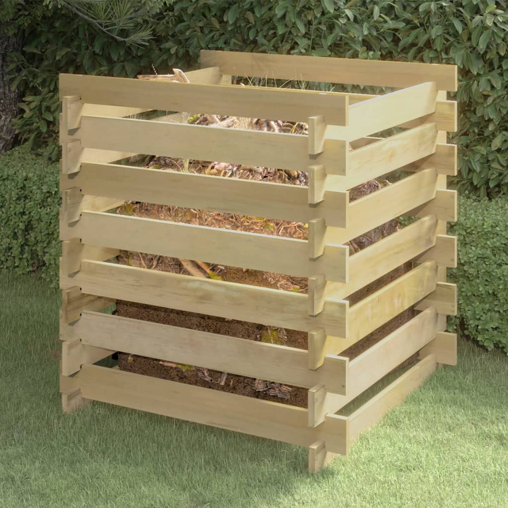 Tuincompostbak Gelat Geïmpregneerd Grenenhout 90 x 90 x 90 cm