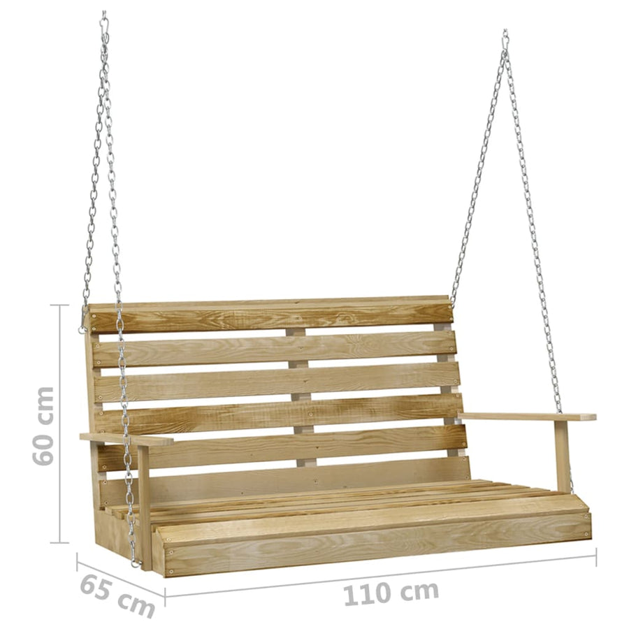 Schommelbank 110 Cm Geïmpregneerd Grenenhout 110 x 65 x 60 cm