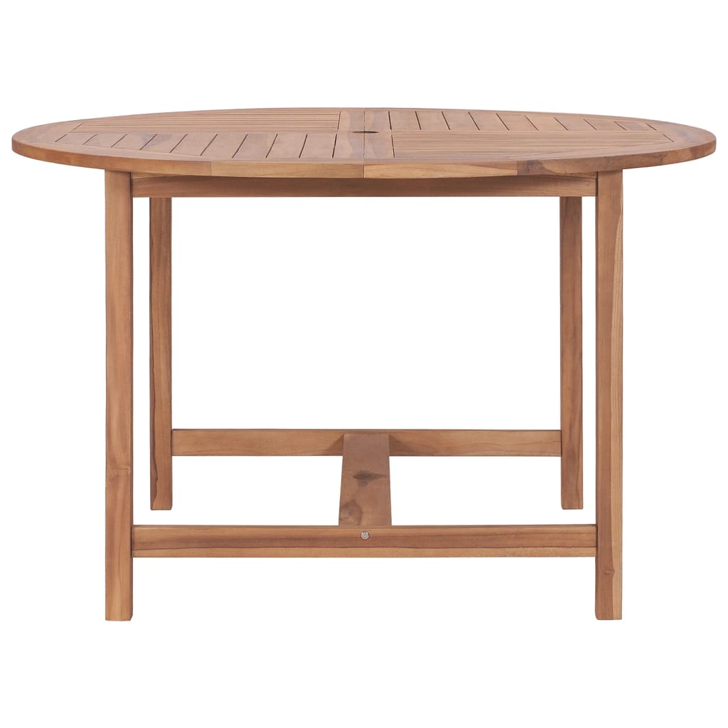 Tuintafel Ø110X75 Cm Massief Teakhout Rond