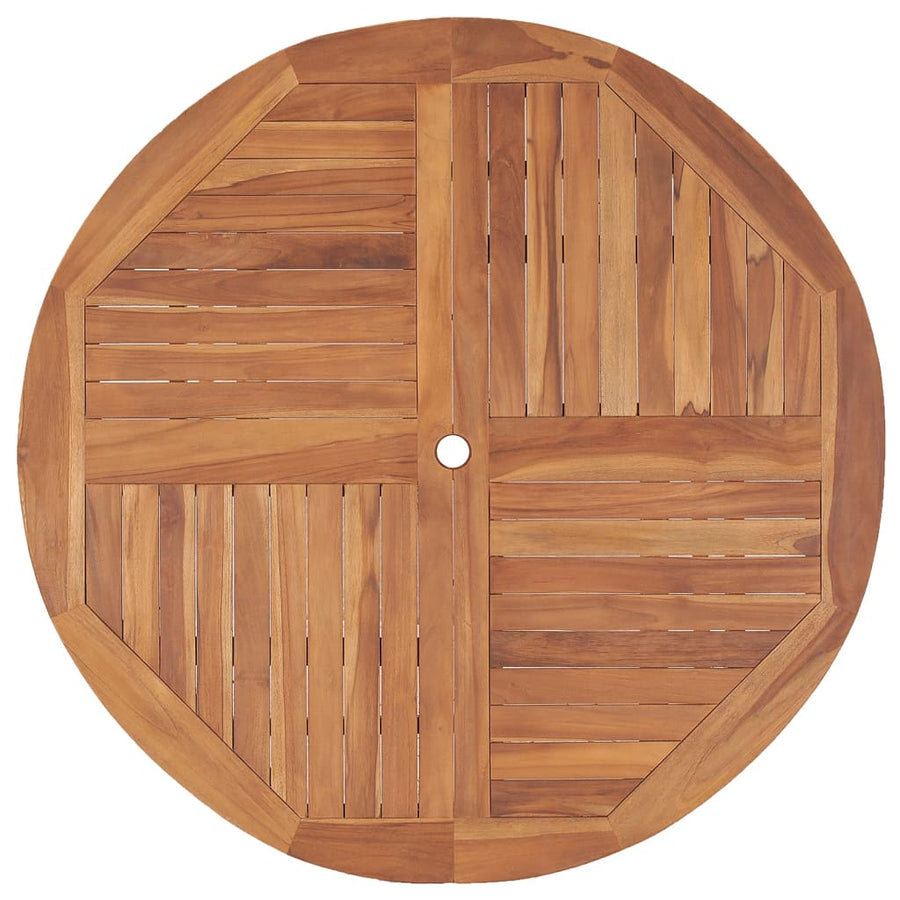 Tuintafel Ø110X75 Cm Massief Teakhout Rond