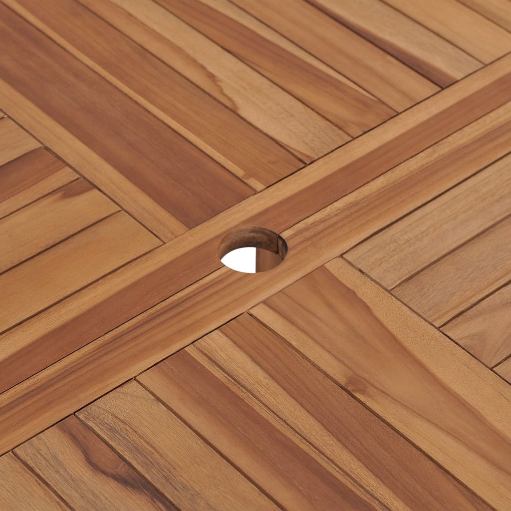 Tuintafel Ø110X75 Cm Massief Teakhout Rond