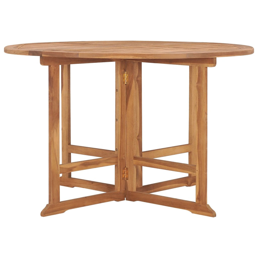 Tuintafel Inklapbaar Ø110X75 Cm Massief Teakhout