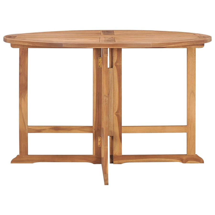 Tuintafel Inklapbaar Ø110X75 Cm Massief Teakhout