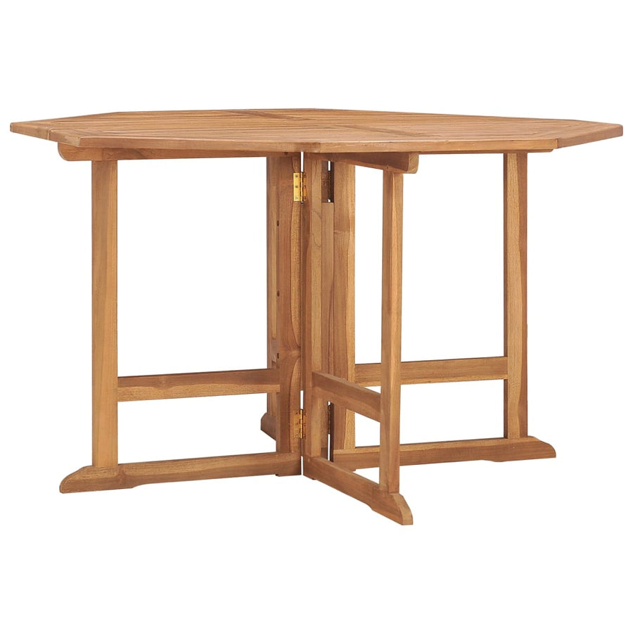 Tuintafel Inklapbaar Ø110X75 Cm Massief Teakhout