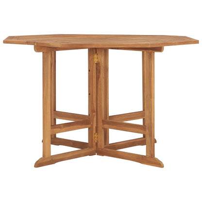 Tuintafel Inklapbaar 110X110X75 Cm Massief Teakhout Achthoekig