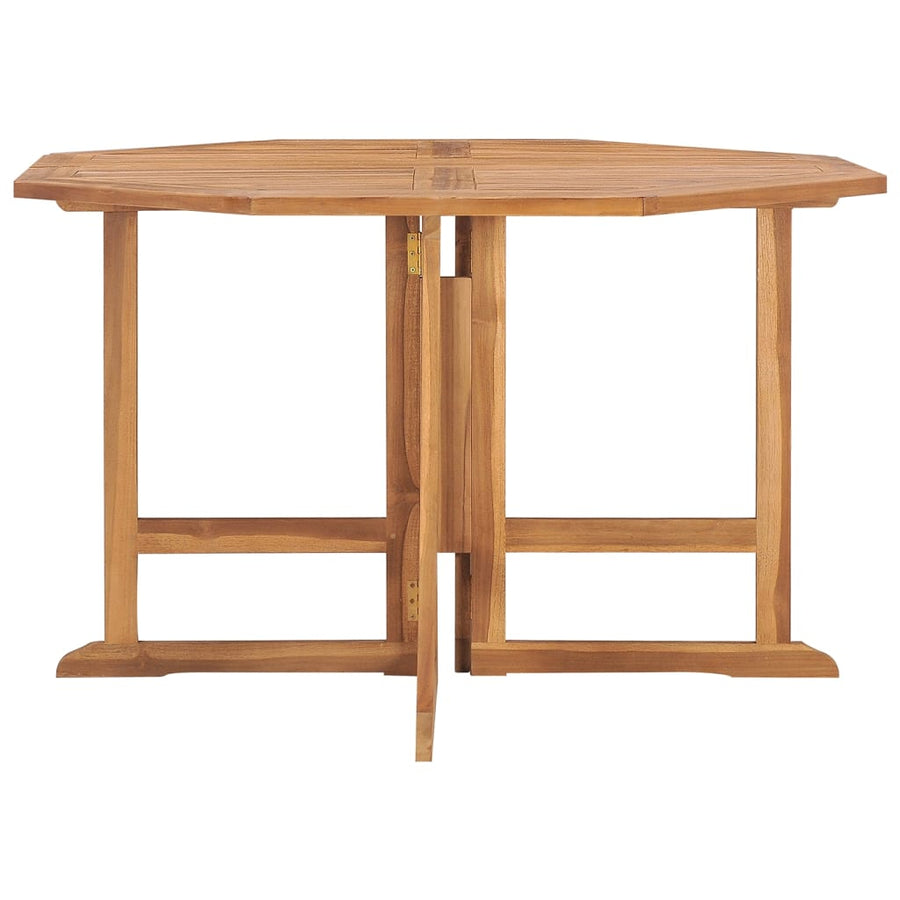 Tuintafel Inklapbaar 110X110X75 Cm Massief Teakhout Achthoekig
