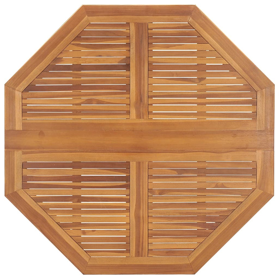 Tuintafel Inklapbaar 110X110X75 Cm Massief Teakhout Achthoekig