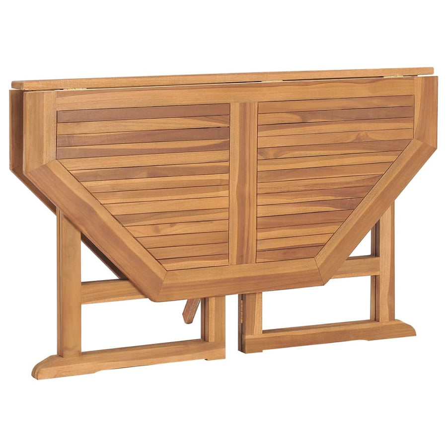 Tuintafel Inklapbaar 110X110X75 Cm Massief Teakhout Achthoekig