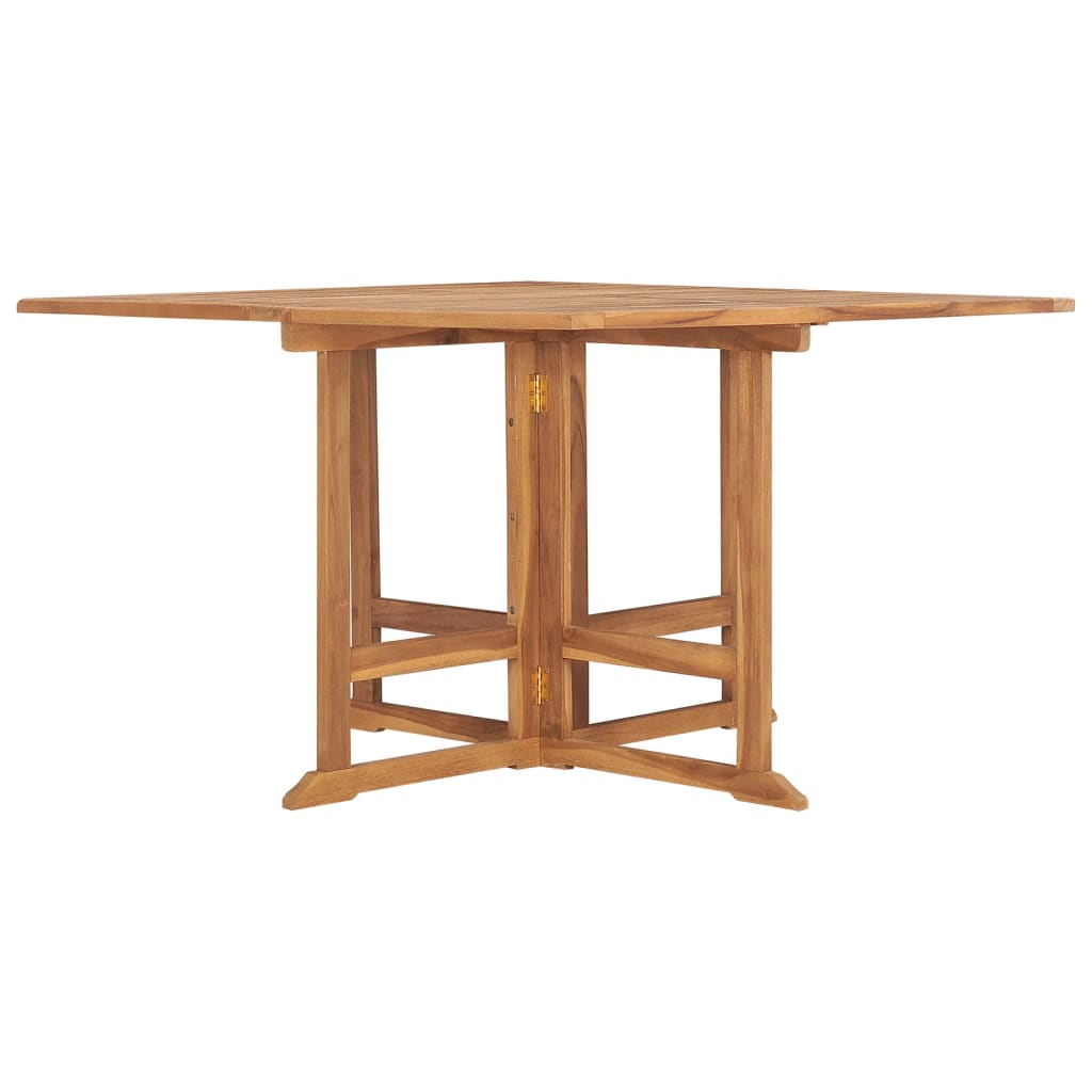 Tuintafel Inklapbaar 110X110X75 Cm Massief Teakhout Vierkant