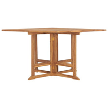 Tuintafel Inklapbaar 110X110X75 Cm Massief Teakhout Vierkant