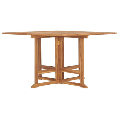 Tuintafel Inklapbaar 110X110X75 Cm Massief Teakhout Vierkant