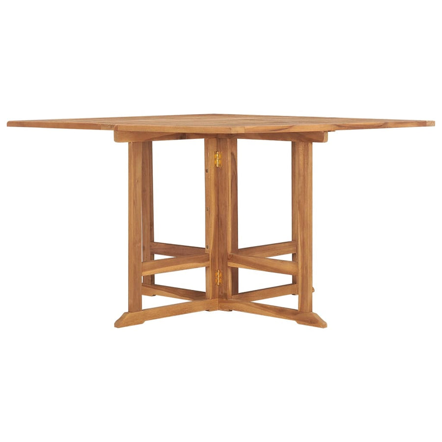 Tuintafel Inklapbaar 110X110X75 Cm Massief Teakhout Vierkant