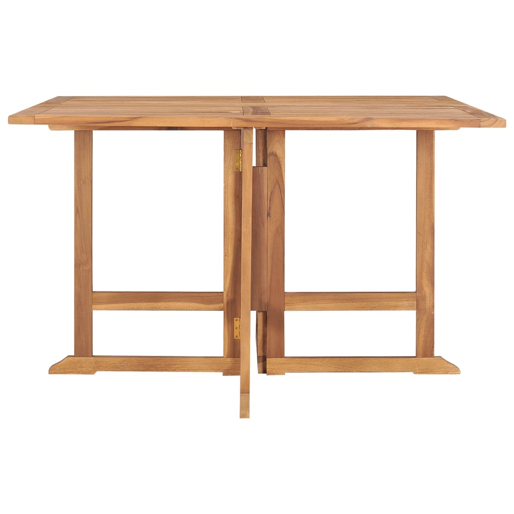 Tuintafel Inklapbaar 110X110X75 Cm Massief Teakhout Vierkant