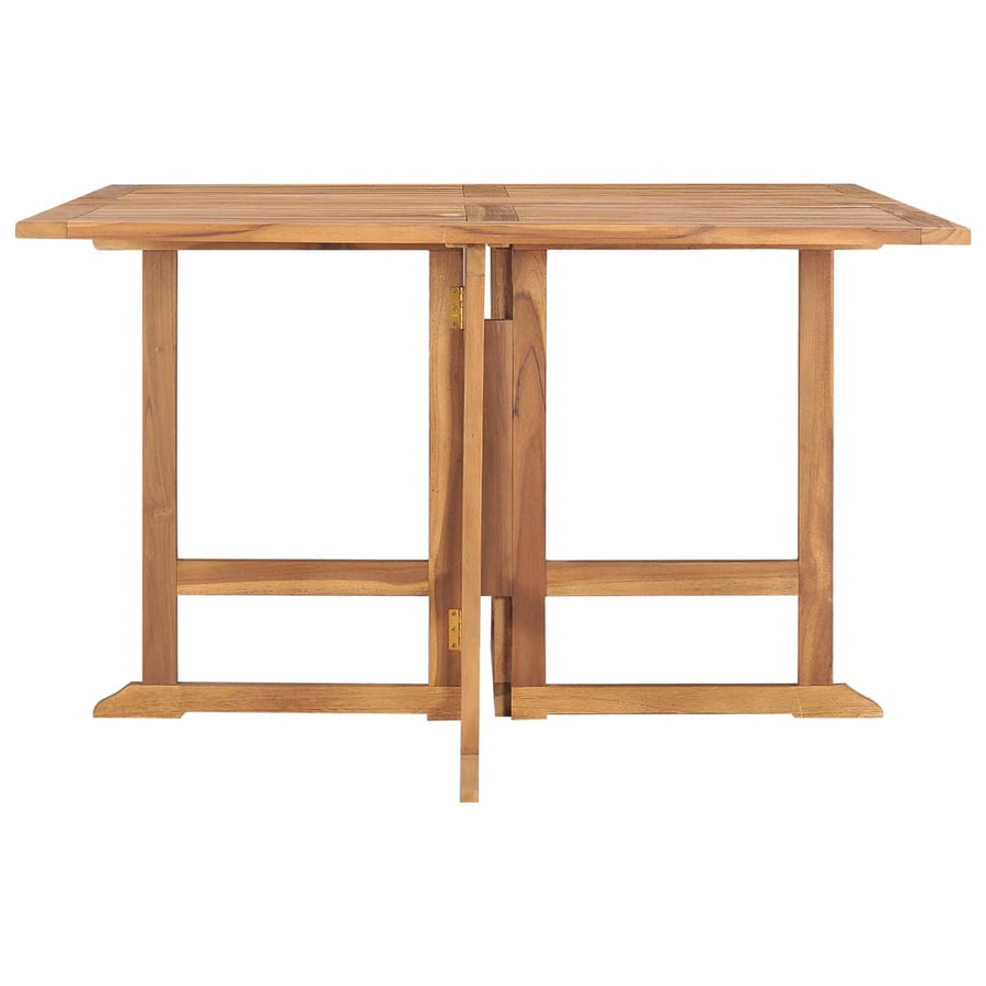 Tuintafel Inklapbaar 110X110X75 Cm Massief Teakhout Vierkant