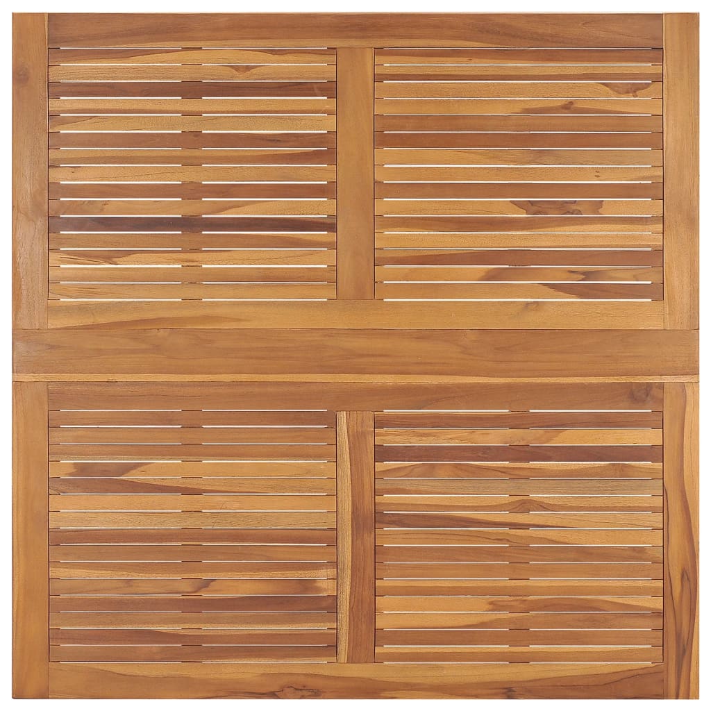 Tuintafel Inklapbaar 110X110X75 Cm Massief Teakhout Vierkant